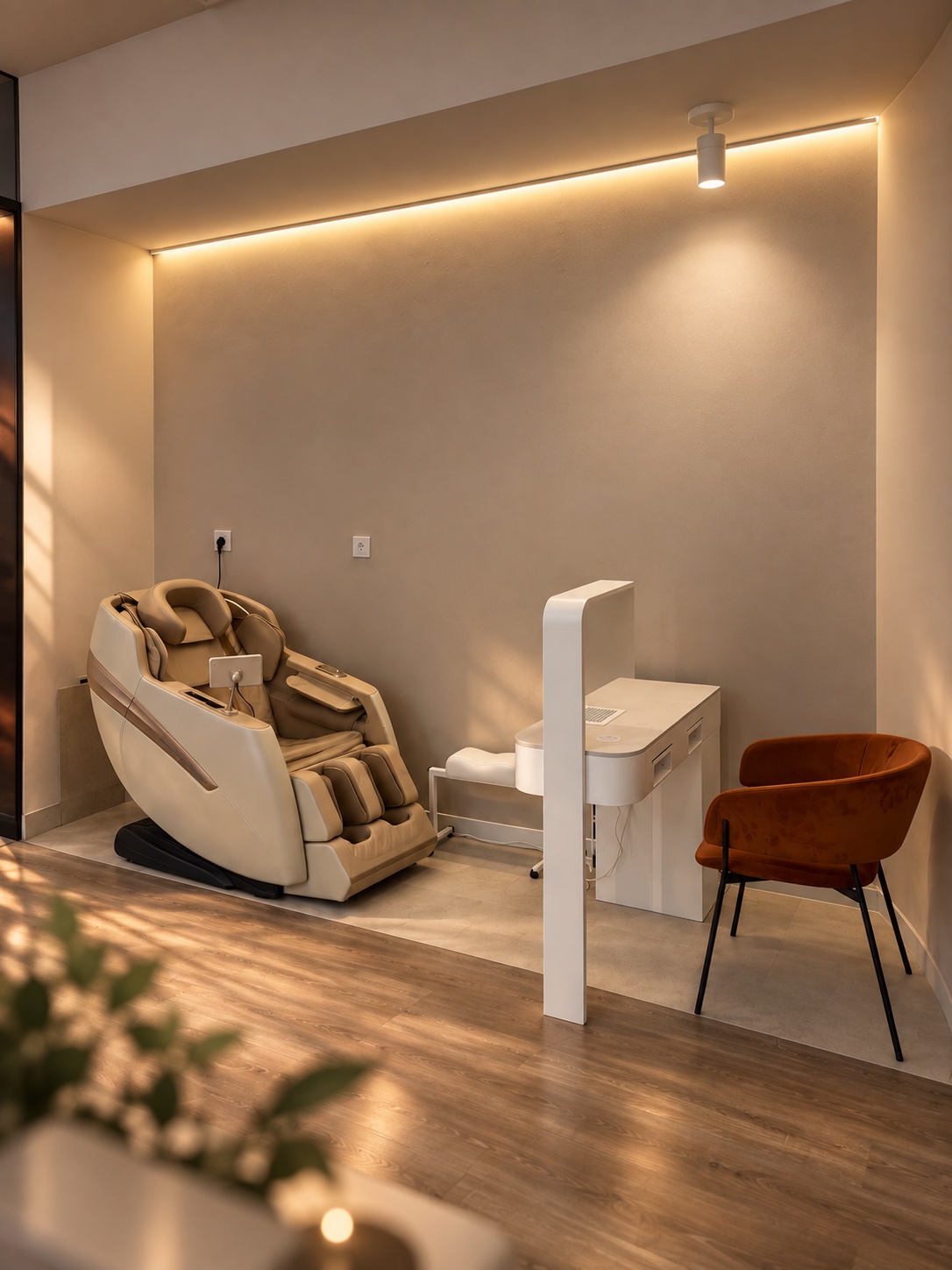 Espacio de pedicura de Eduardo Ferreira en Madrid
