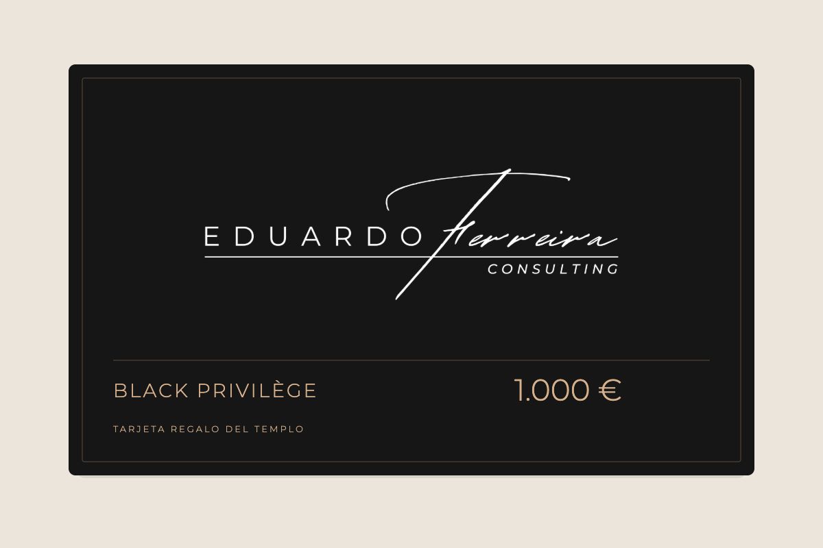 Tarjeta regalo Eduardo Ferreira Black Privilège de 1.000 €