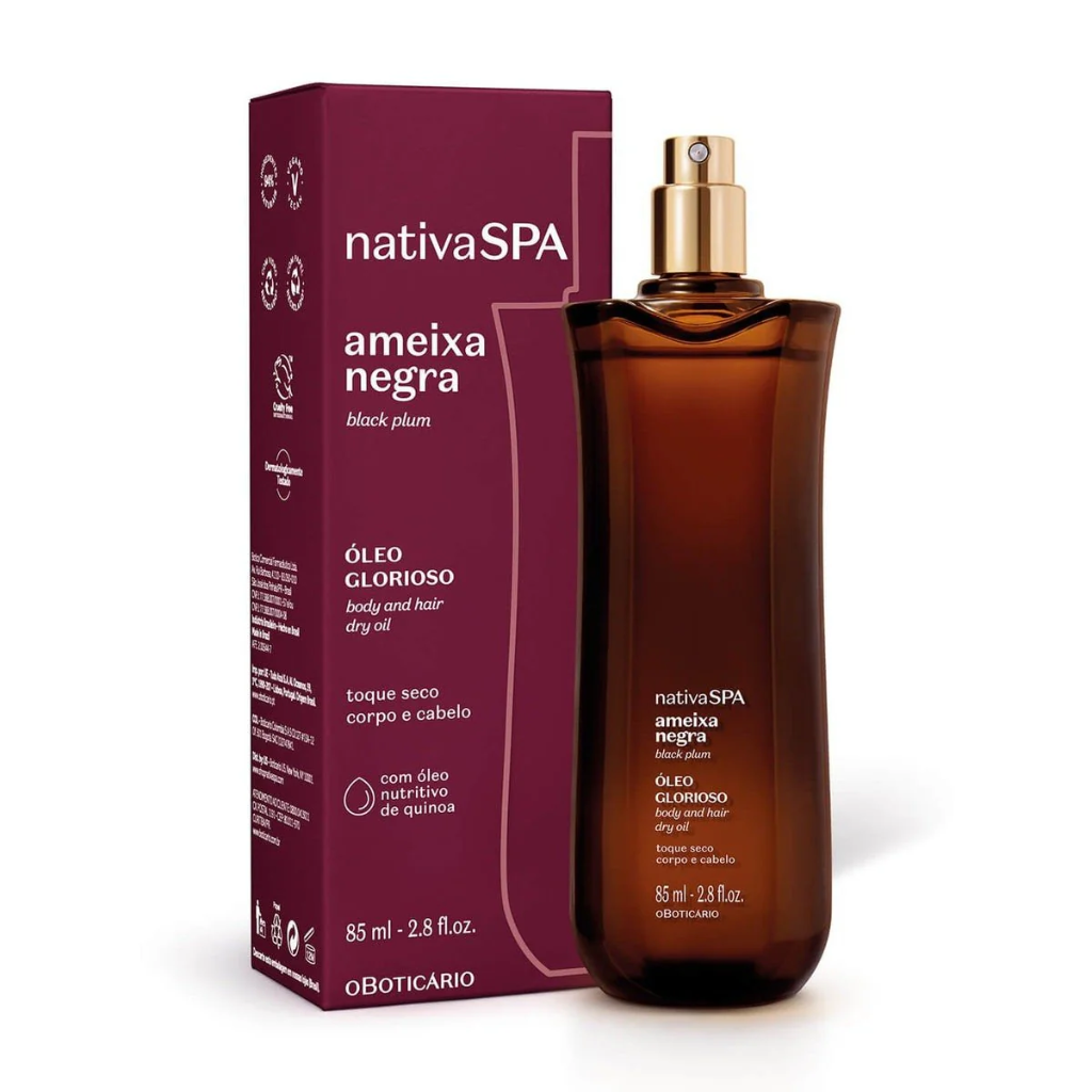 Aceite glorioso para cuerpo y cabello Nativa Spa - Ciruela
