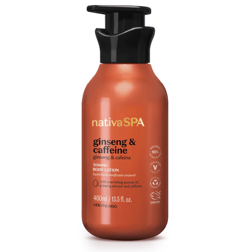 Loción hidratante corporal Nativa Spa - Ginseng & Cafeína